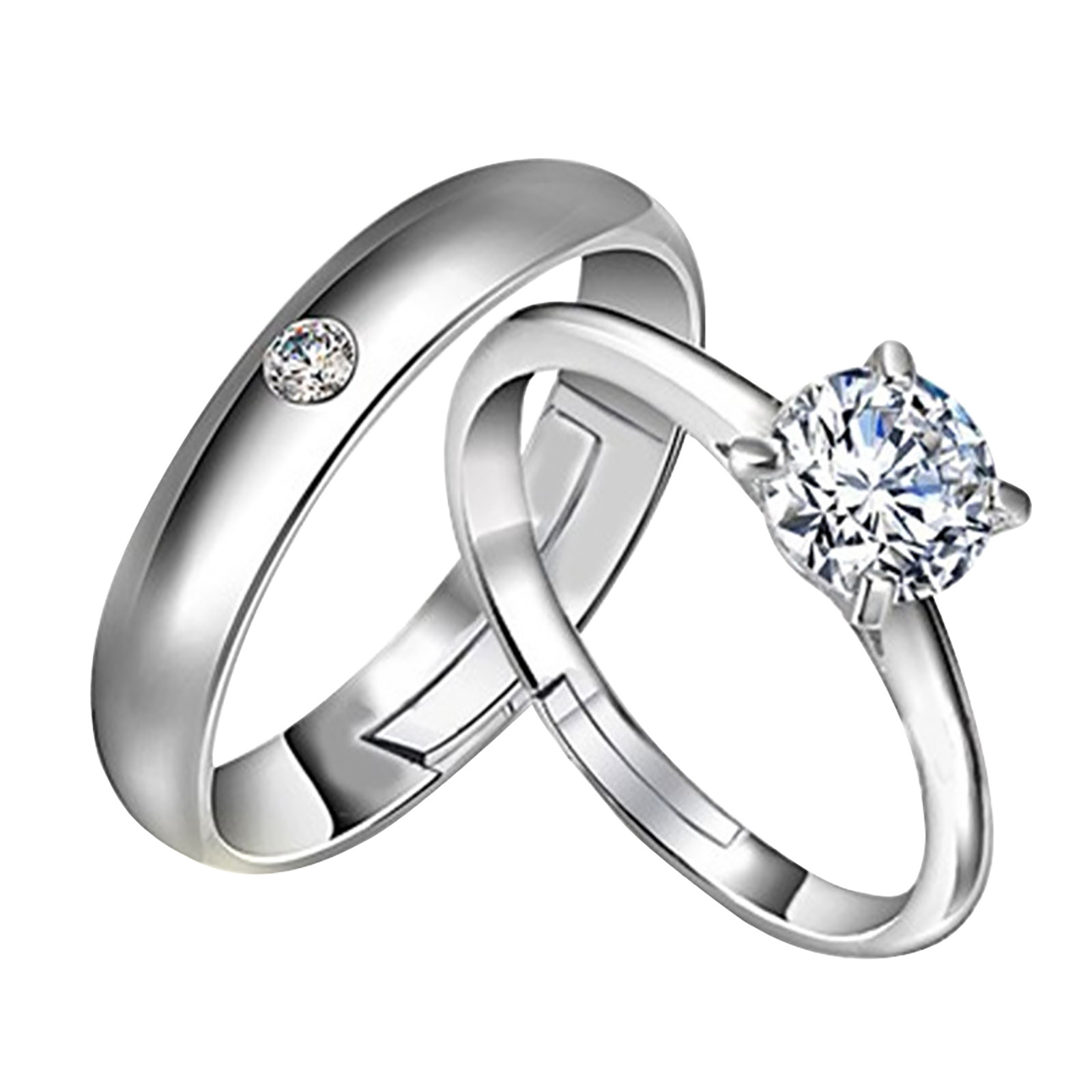 thumbnail image 2 of Pareja Zirconia Par Chapado Moda Cubi Anillo Chapado Pulseras, 2 of 2